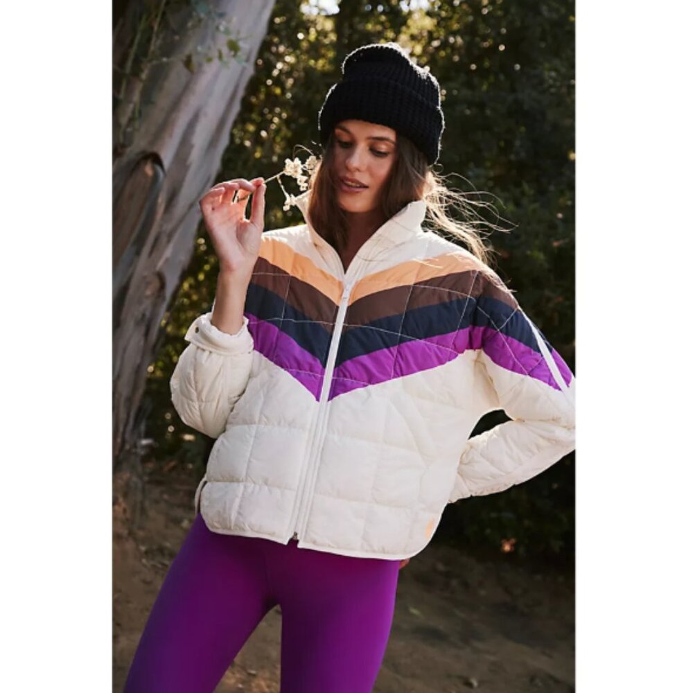 Free People X Hatch Women's Packable Puffer Jaclet In Cream Size Medium NWT